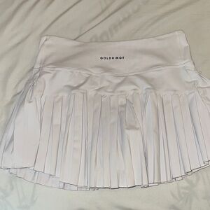 White Mini GoldHinge Skirt